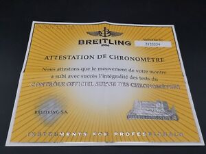 【送料無料】腕時計　ドbreitling attestation de chronometrie 2123334