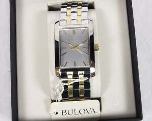 【送料無料】腕時計　クラシックトーンプラチナメッキメンズアナログbulova corporate classic 98a137 two tone plated mens analog watch wristwatch