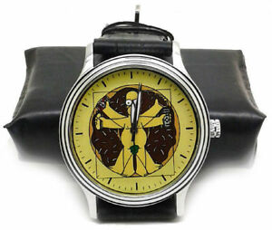 【送料無料】腕時計　ビンテージキッチュアートホーマーシンプソンvintage kitsch art homer simpson vitruvian man collectible 40 mm wrist watch｜hokushin 20,986円