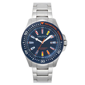 【送料無料】腕時計　ジョーンズビーチメンズステンレススチールウォッチ nautica mens jones beach stainless steel watch