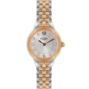 【送料無料】腕時計　ロータリーレディーストーンブレスレットポンドrotary ladies stone set two tone bracelet watch lb0276259