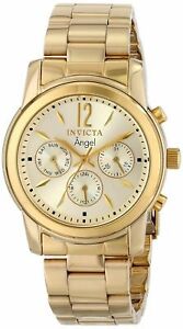 【送料無料】腕時計　スイスクオーツアナログinvicta womens 12551 angel analog display swiss quartz gold watch