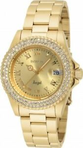 【送料無料】腕時計　ゴールドトーンステンレススチールウォッチ19513 invicta 40mm womens angel goldtone stainless steel watch