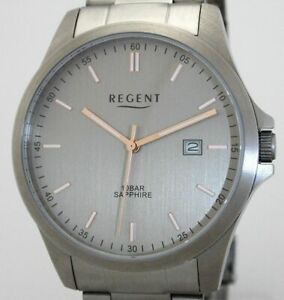 【送料無料】腕時計　チタンメンズウォッチバーサファイアガラスユーロregent volltitan herrenuhr 10 bar wr saphirglas uvp 89,90 eur 21,885円