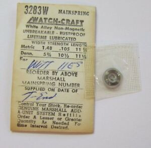 【送料無料】腕時計　ウィットホワイトメインスプリングパーツウォッチnos wittnauer 11es white alloy mainspring watch part