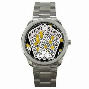 人気ショップが最安値挑戦 楽天市場 送料無料 腕時計 ビンゴビンゴプレーヤーカードシートステンレススチールウォッチbingo Dabber Card Sheet Bingo Player Gift Stainless Steel Watch Hokushin 代引不可 Erieshoresag Org