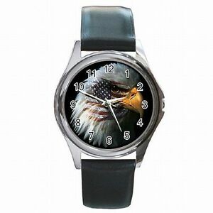 【送料無料】腕時計　アメリカプライドハクトウワシアメリカレザーamerican pride bald eagle usa flag leather watch