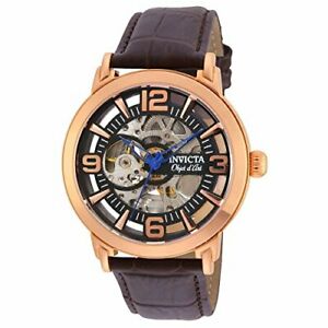 【送料無料】腕時計　オブジェアートレザーウォッチinvicta objet d art 22609 leather watch