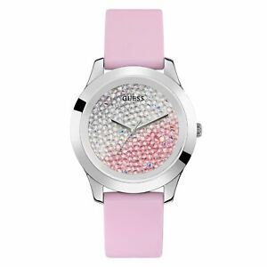 【送料無料】腕時計　ピンククラッシュストラップguess w1223l1 womens crush pink strap wristwatch｜hokushin
