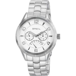 【送料無料】腕時計　ラウンジビアンコメートルorologio uomo breil lounge tw1468 multifunzione bracciale acciaio bianco 100mt