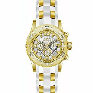 【送料無料】腕時計　＃ダイバースチールポリウレタンストラップクロノグラフダイビングウォッチinvicta 23699 men039;s pro diver steel amp; white polyurethane strap chrono dive watch