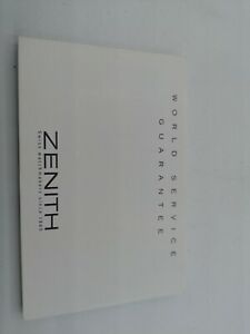 【送料無料】腕時計　ブックレットカードオリジナルzenith booklet certificate warranty garanzia card original