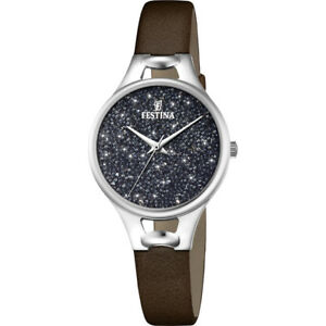 【送料無料】腕時計　オロロジオリファレンスorologio festina donna in acciaio e pelle ref f203343