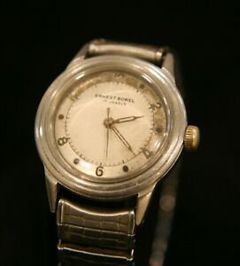 【送料無料】腕時計　ビンテージスイスインカスチールrare vintage 1950s ernest borel swiss 17 jewel incastar all steel wristwatch