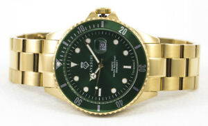 【送料無料】腕時計 ダイバークォーツムーブメントバーソリッドステンレススチールherrenuhr cavadini advantage taucher quarzwerk 30bar massiv edelstahl 45 mm grn