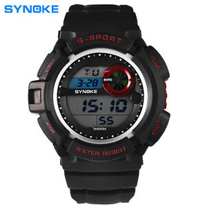 【送料無料】腕時計　アラームスポーツウォッチsynoke 61586 led alarm waterproof sport watch
