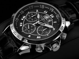【送料無料】腕時計　ラグジュアリーラインクロノノワールカレンダークロックcalvaneo luxuryline hochedle astonia chrono one noir grandiose kalenderuhr｜hokushin