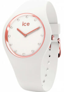 【送料無料】腕時計　コスモスホワイトローズシリコンice watch 016300 ice cosmos white rose small, silikon wei neu