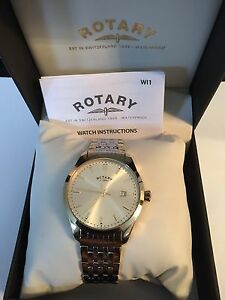 【送料無料】腕時計 ロータリーメンズトーンブレスレット￥rotary mens twotone classic bracelet watch gb0385103  155