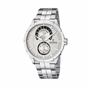 【送料無料】腕時計　カサシルバーorologio multifunzione uomo festina f166321 cassa e cinturino acciaio silver