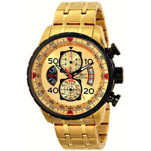【送料無料】腕時計　ステンレススチールクロノグラフウォッチinvicta aviator 17205 stainless steel chronograph watch