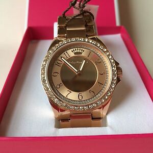 【送料無料】腕時計　ジューシークチュールローズゴールドクリスタルウォッチjuicy couture emma rose gold plated crystal watch 1901447｜hokushin