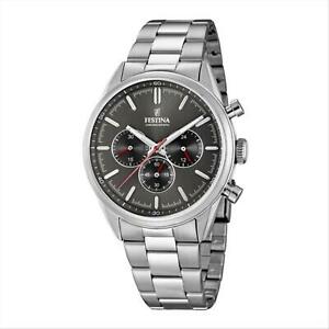 【貨物輸送無料】ウオッチ カサorologio cronografo uom festina timeless f168207 cassa e cinturino インチ acciaio