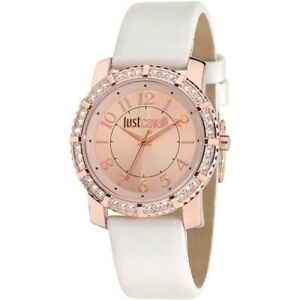 【貨物輸送無料】ウオッチ just cavalli orologio polso femmina feel jc r7251582502 pelle bianco brillantini