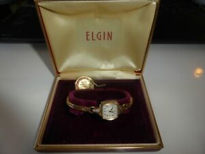 【貨物輸送無料】ウオッチ レディース vintage elgin de luxe 17 jewels ladies wristwatch watch