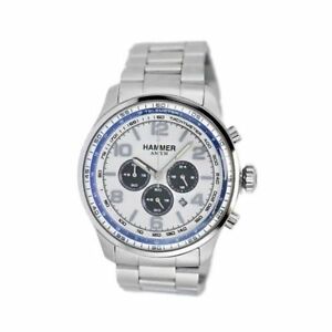 【貨物輸送無料】ウオッチ オロロジオクロノハンマーカサorologio chrono hammer amyr h3c60ga cassa e cinturino インチ acciaio quadrante bianc