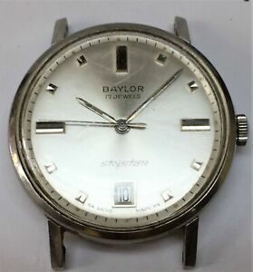 【貨物輸送無料】ウオッチ メンズヴィンテージベイラーステンレススチールウォッチmens vintage baylor skystar stainless steel watch