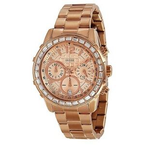 【貨物輸送無料】ウオッチ ローズゴールドトーンステンレススチールマルチファンクションウォッチ authentic guess rose goldtone stainless steel  multifunction watch u0016l5