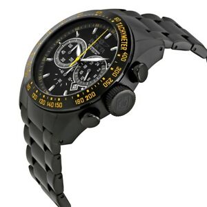 【貨物輸送無料】ウオッチ メンズスピードウェイブラックステンレススチールブレスレット