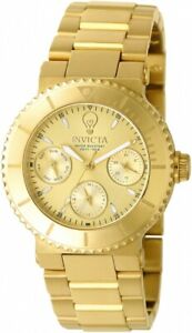 【貨物輸送無料】ウオッチ クロノゴールドトーンステンレススチールウォッチinvicta womens gabrielle union chrono gold tone stainless steel watch 22895