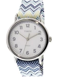 【送料無料】腕時計　ウィークエンダーシルバーナイロンアナログクォーツファッションウォッチtimex womens weekender 38 tw2r59200 silver nylon analog quartz fashion watch