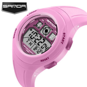 腕時計 カラフルキッズスポーツデジタルウォッチsanda colorful kids sport watch digital children watches led electronic boy