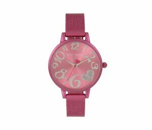 【送料無料】腕時計　ジョンソンピンクハートメッシュストラップウォッチドルbetsey johnson color time pink heart mesh strap 38mm watch bj0069803bx 85