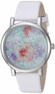 【送料無料】腕時計　クリスタルアナログウォッチホワイトレザーストラップtimex tw2r66500 crystal bloom womens analog watch white leather strap