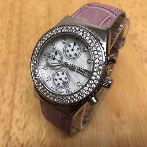 【送料無料】腕時計　アナログクォーツクロノグラフウォッチレディラインストーンバッテリーlanciani lady rhinestone analog quartz chronograph watch hours~date~ battery