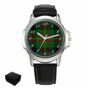 【送料無料】腕時計　スコットランドタータンチェックメンズボックスmaclaren scottish clan tartan gents mens wrist watch gift box engraving