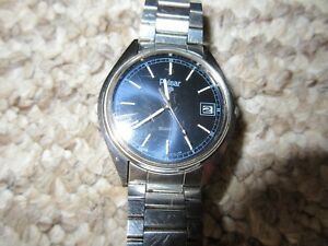 【送料無料】腕時計　パルサーステンレススチールビンテージpulsar stainless steel wristwatch vintage