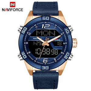【送料無料】腕時計　ファッションスポーツメンズクォーツnaviforce fashion sports waterproof date mens leather quartz watch