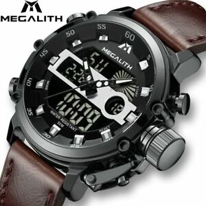 【送料無料】腕時計　ファッションメンズスポーツクォーツマルチmegalith fashion mens led sport quartz watch men multifunction waterproof date