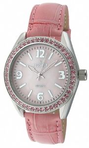 【送料無料】腕時計　プジョースワロフスキークリスタルアクセントピンクウォッチpeugeot womens 3006pk swarovski crystals accent pink leather stap watch