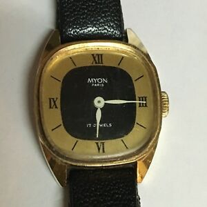 【送料無料】腕時計　ビンテージファムミュオンパリリレーvintage montre femme myon paris mcanique 17 jewels annes 80 fonctionne