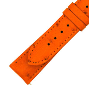【送料無料】腕時計　ハドレータンジェリンダチョウストラップマットhadley roma 21 mm matte tangerine ostrich leather strap 21os27m