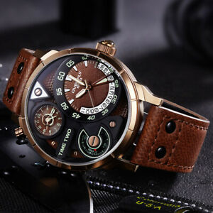【送料無料】腕時計　ブランドタイムゾーンファッションスポーツbig luxury brand watch two time zones fashion sport waterproof men gifts for him