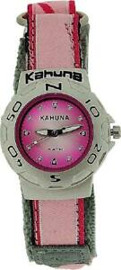 【送料無料】腕時計　レディースピンクアナログストラップウォッチkahuna ladiesgirls analogue pink 5atm water resistant easy fasten strap watch