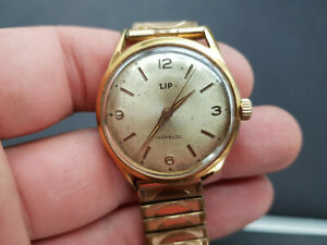 【送料無料】腕時計　リッププラークmontre mcanique ancienne lip plaqu or r 136