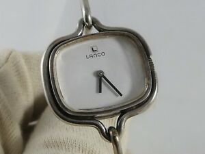 【送料無料】腕時計　アルジェントマッシフブレスレットアルジェントマッシフマルケmontre mecanique en argent massif bracelet en argent massif marque lanco 1960